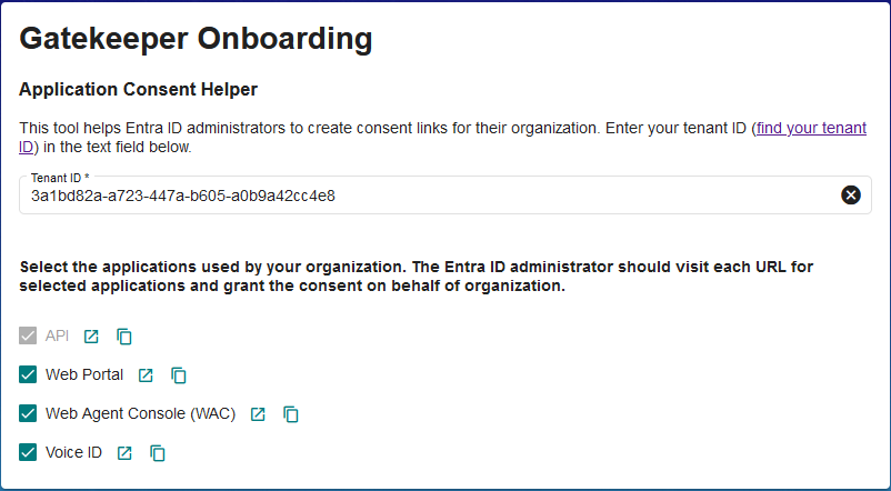 Application consent helper tool