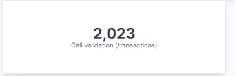 Call validation widget