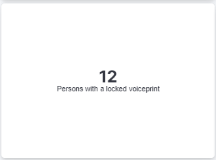 Persons with a locked voiceprint widget